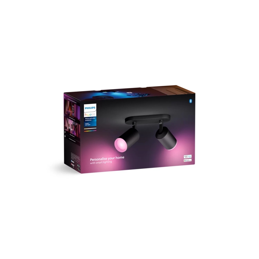 Philips - Spot LED RGBW à intensité variable Hue FUGATO 2xGU10/4,2W/230V 2000-6500K noir