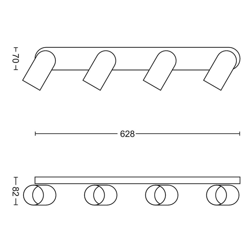 Philips - Spot LED RGBW dimmable PONGEE 4xGU10/4,9W/230V 2700-6500K noir