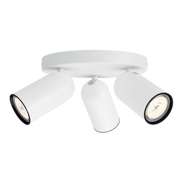 Philips - Spot LED RGBW dimmable PONGEE 3xGU10/4,8W/230V 3000K blanc + télécommande
