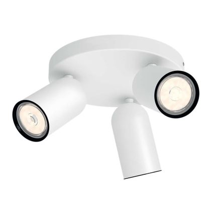 Philips - Spot LED RGBW dimmable PONGEE 3xGU10/4,8W/230V 3000K blanc + télécommande