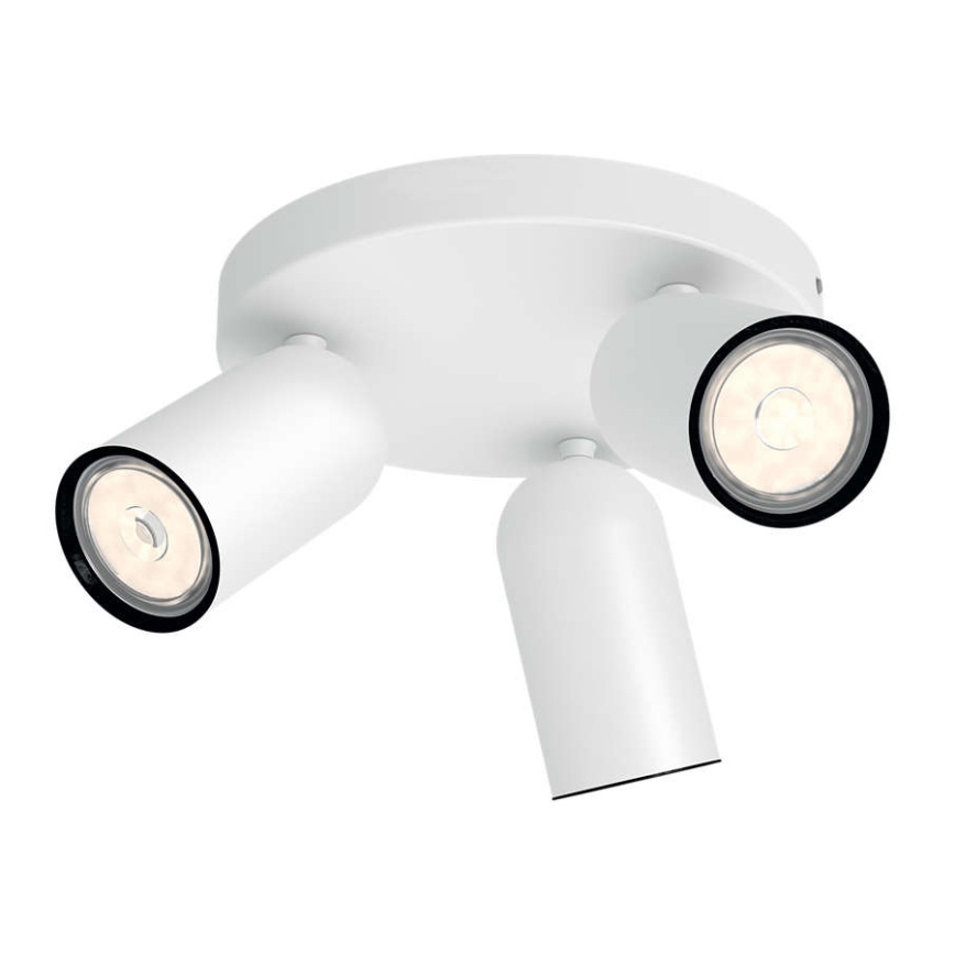 Philips - Spot LED RGBW dimmable PONGEE 3xGU10/4,8W/230V 3000K blanc + télécommande