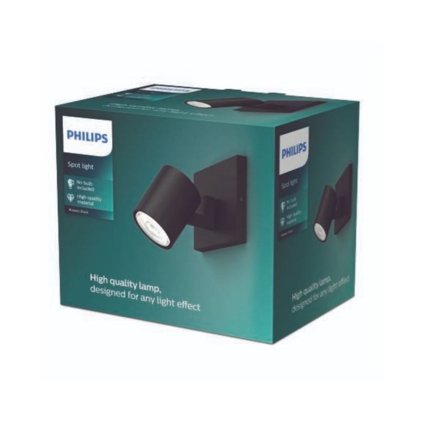Philips - Spot LED RGBW dimmable RUNNER 1xGU10/6,5W/230V 2700-6500K noir
