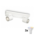 Philips - Spot LED RGBW dimmable RUNNER 2xGU10/6,5W/230V 2700-6500K blanc