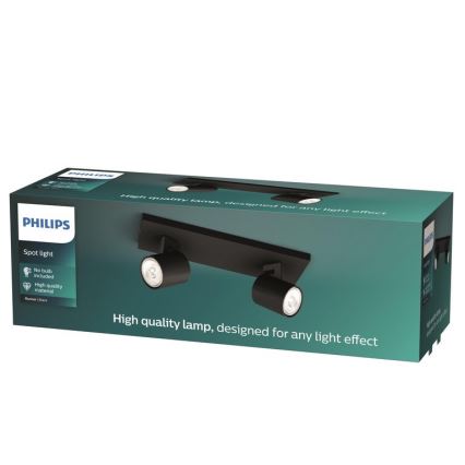 Philips - Spot LED RGBW dimmable RUNNER 2xGU10/6,5W/230V 2700-6500K noir