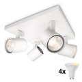 Philips - Spot LED RGBW dimmable RUNNER 4xGU10/6,5W/230V 2700-6500K blanc