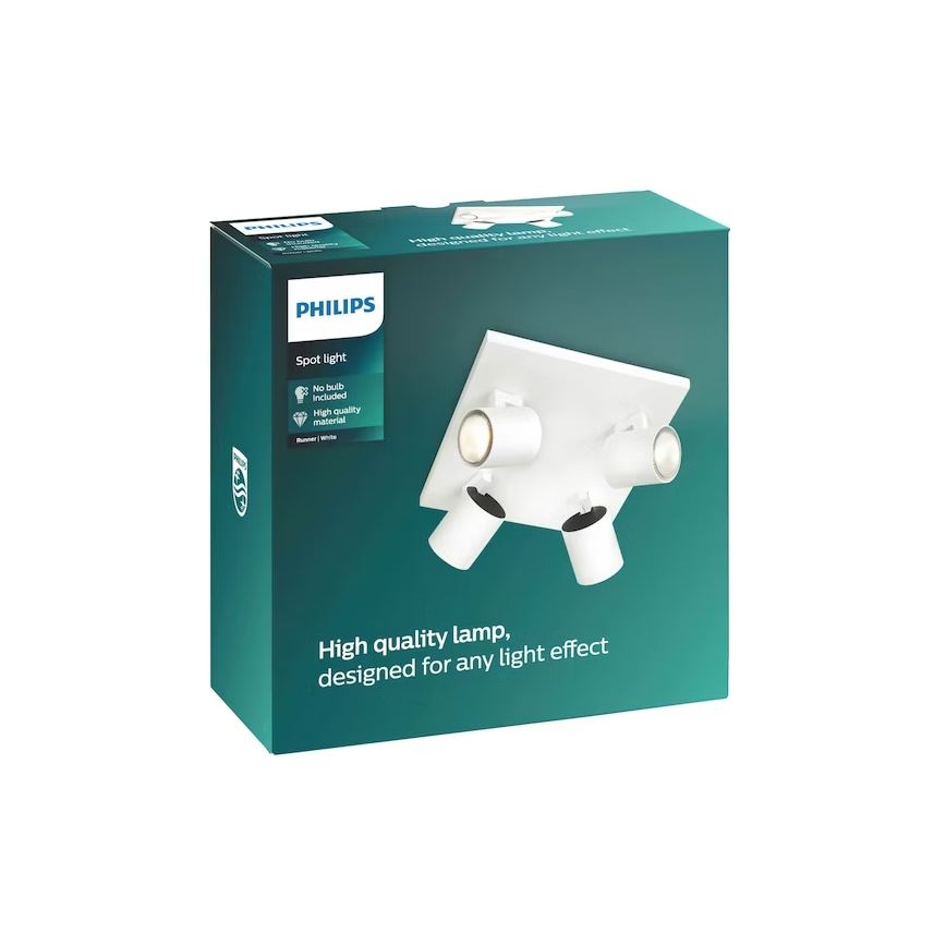 Philips - Spot LED RGBW dimmable RUNNER 4xGU10/6,5W/230V 2700-6500K blanc