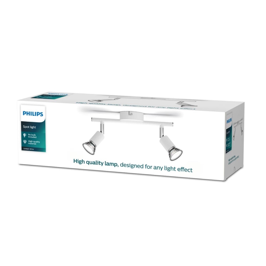 Philips - Spot 2xGU10/50W/230V blanc
