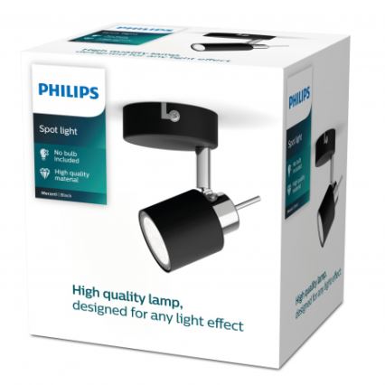 Philips - Spot 1xGU10/35W/230V noir