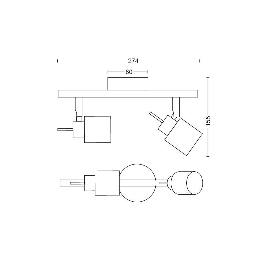 Philips - Spot 2xGU10/35W/230V blanc