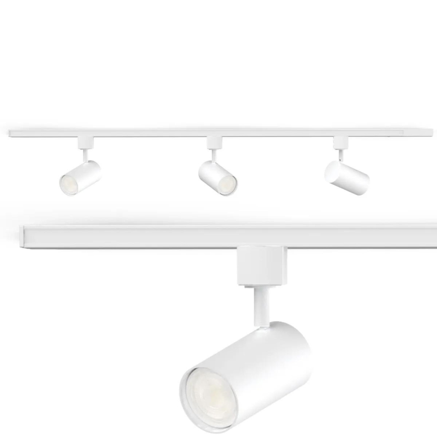 Philips - Spot orientable pour système de rail EASYLINK 3x GU10/7W/230V, 1 m, blanc