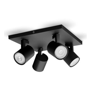 Philips - Spot RUNNER 4xGU10/20W/230V noir