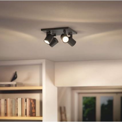 Philips - Spot 4xGU10/20W/230V noir