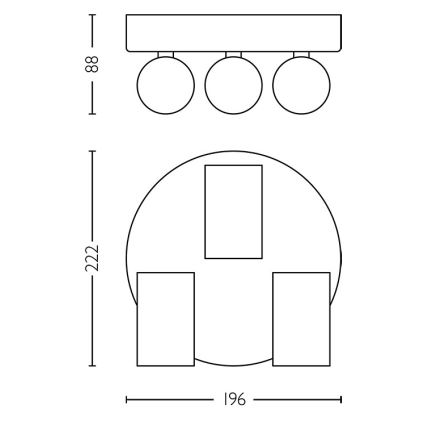 Philips - Spot salle de bain IDRIS 3xGU10/5W/230V IP44 noir/doré