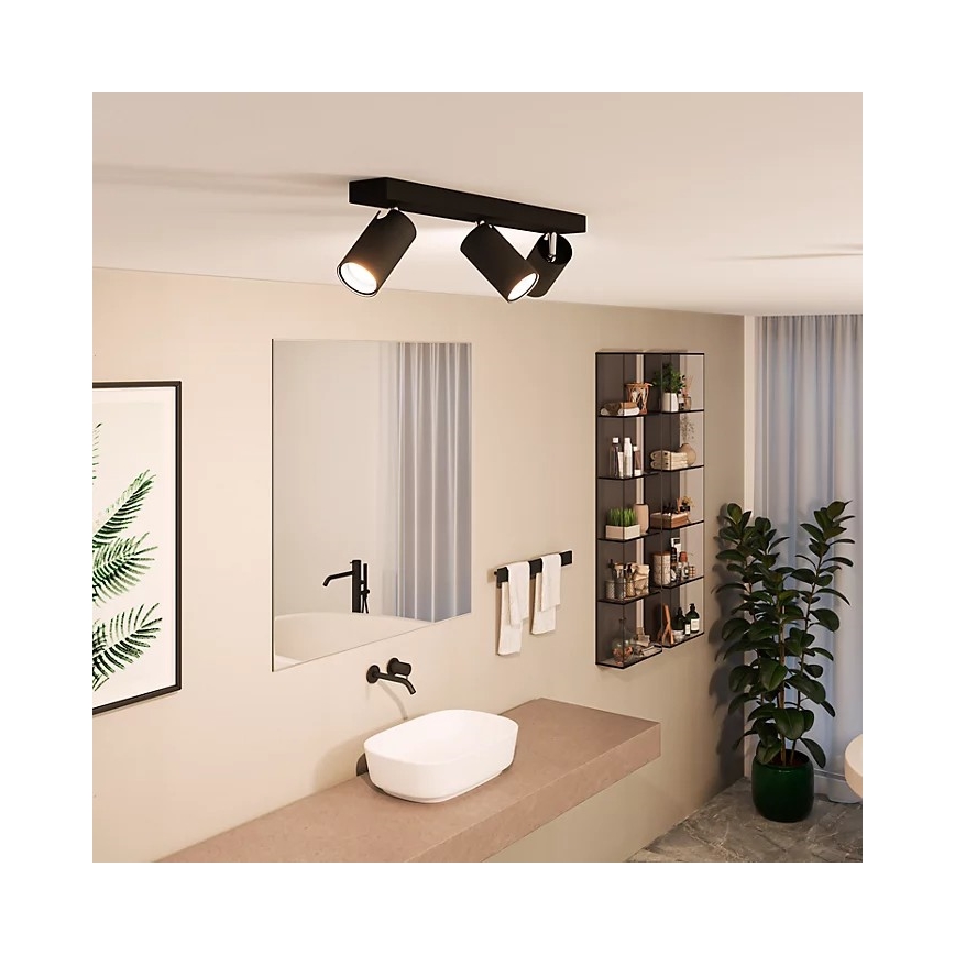 Philips - Spot salle de bain IDRIS 3xGU10/5W/230V IP44 noir