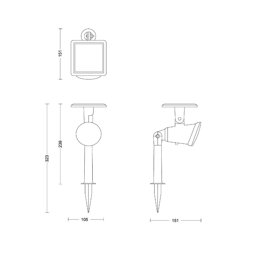 Philips - Spot solaire JIVIX LED/1,4W/3,7V 1800 mAh IP44