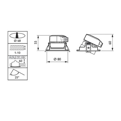 Philips - Spot LED encastrable CLEARCCENT LED/6W/230V 4000K