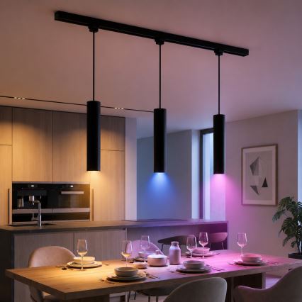 Philips - LED RGBW suspension dimmable sur câble pour système de rails EASYLINK HUE 3xGU10/4,7W/230V 2200-6500K 1m noir