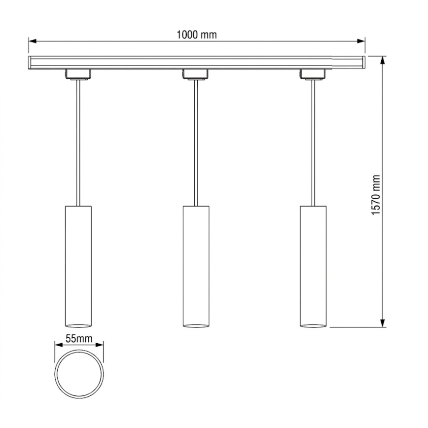 Philips - Suspension sur câble pour système de rails EASYLINK 3xGU10/7W/230V 1m blanche
