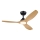 Philips - Ventilateur de plafond LED dimmable OLAS LED/24W/230V Ø 132 cm noir/marron + télécommande