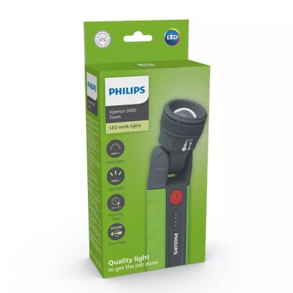 Philips X30ZOOMX1 - Lampe torche LED à intensité variable rechargeable XPERION LED/6W/3,7V 1000 lm 2500 mAh IP54