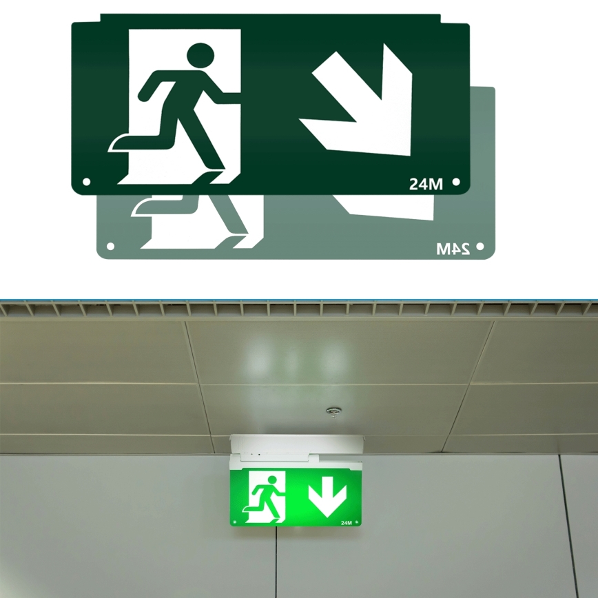 Pictogramme pour bloc de secours 16,2x32,7 cm