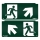 Pictogramme pour bloc de secours 16,2x32,7 cm