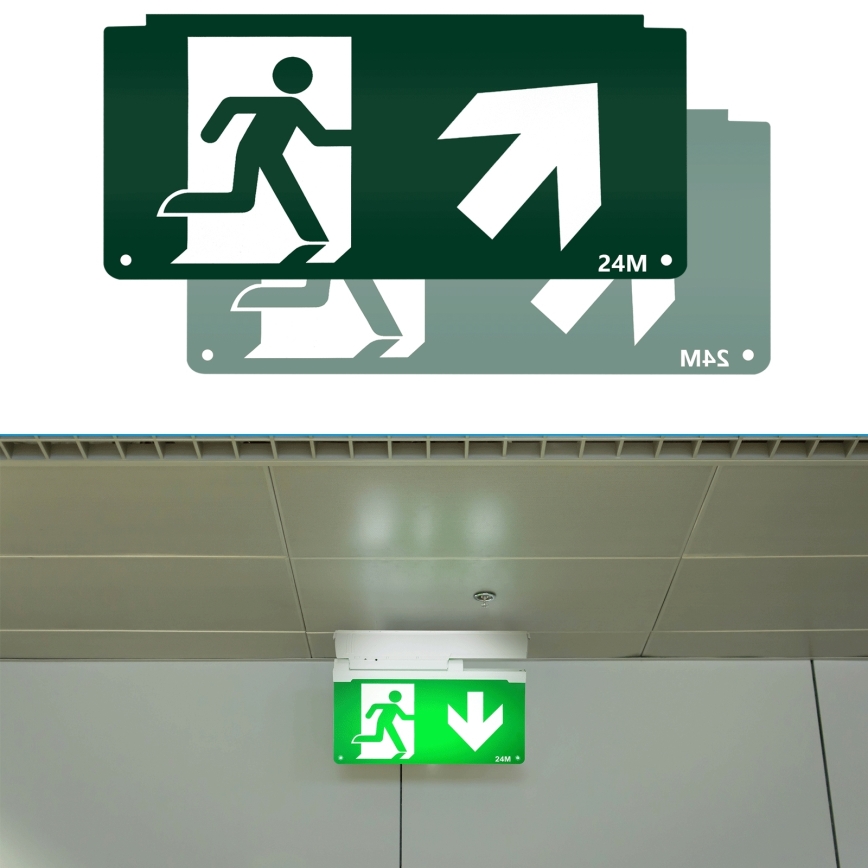 Pictogramme pour bloc de secours 16,2x32,7 cm