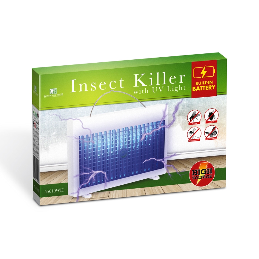 Piège à insectes UV rechargeable 1200 mAh / 5 V, blanc