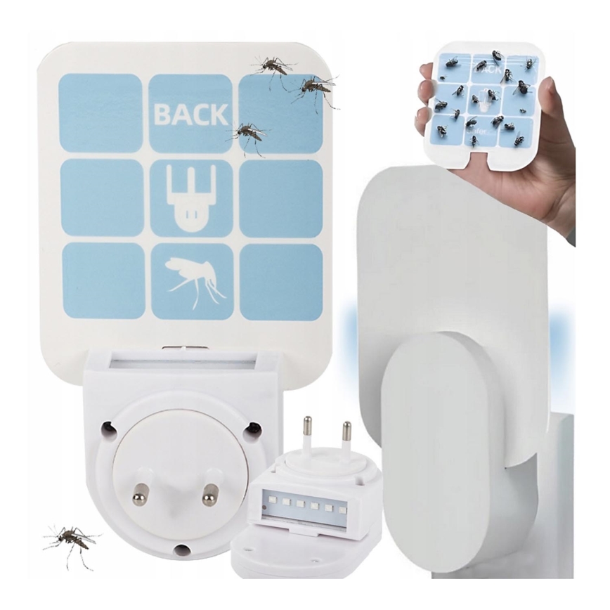 Piège lumineux à moustiques avec plaques remplaçables LED UV/230V