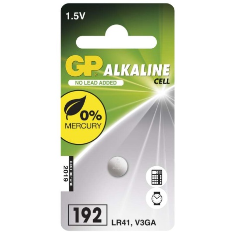 Piles LR41 V3GA Alcaline 1,5V GP