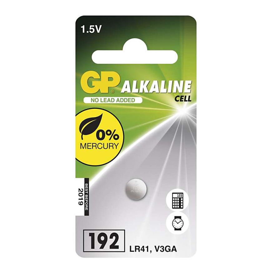 Piles LR41 V3GA Alcaline 1,5V GP