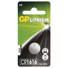 Pile bouton lithium CR1616 GP LITHIUM 3V/55 mAh