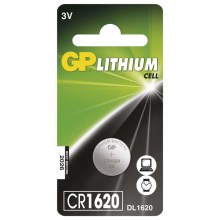 Pile bouton lithium CR1620 GP LITHIUM 3V/75 mAh