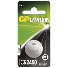 Pile bouton lithium CR2450 GP LITHIUM 3V/600 mAh