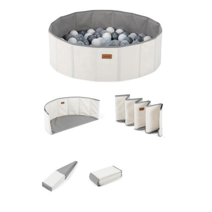 Piscine à balle pour enfant d. 80 cm blanc/gris