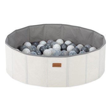Piscine à boule enfant d. 80 cm blanc/gris