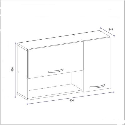 Placard AKASYA 52x90 cm blanc