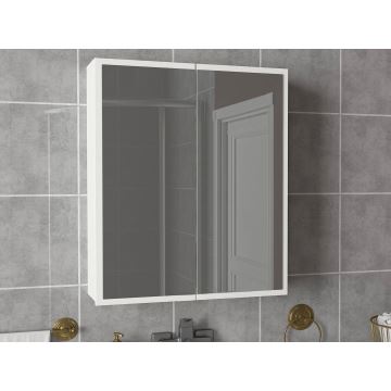 Placard de salle de bain avec miroir KAYLA 78x60 cm blanc