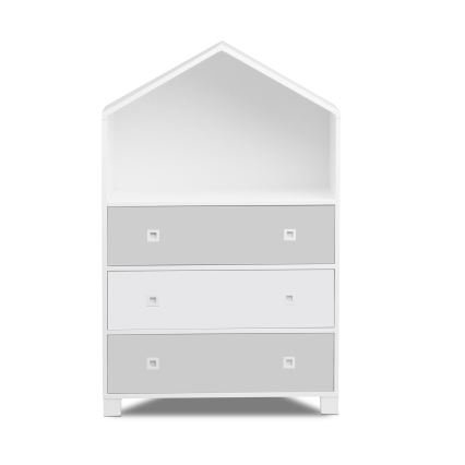 Placard pour enfant MIRUM 126x80 cm blanc/gris