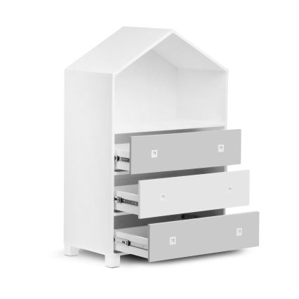 Placard pour enfant MIRUM 126x80 cm blanc/gris