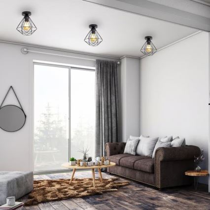 Plafonnier 1xE27/40W/230V noir