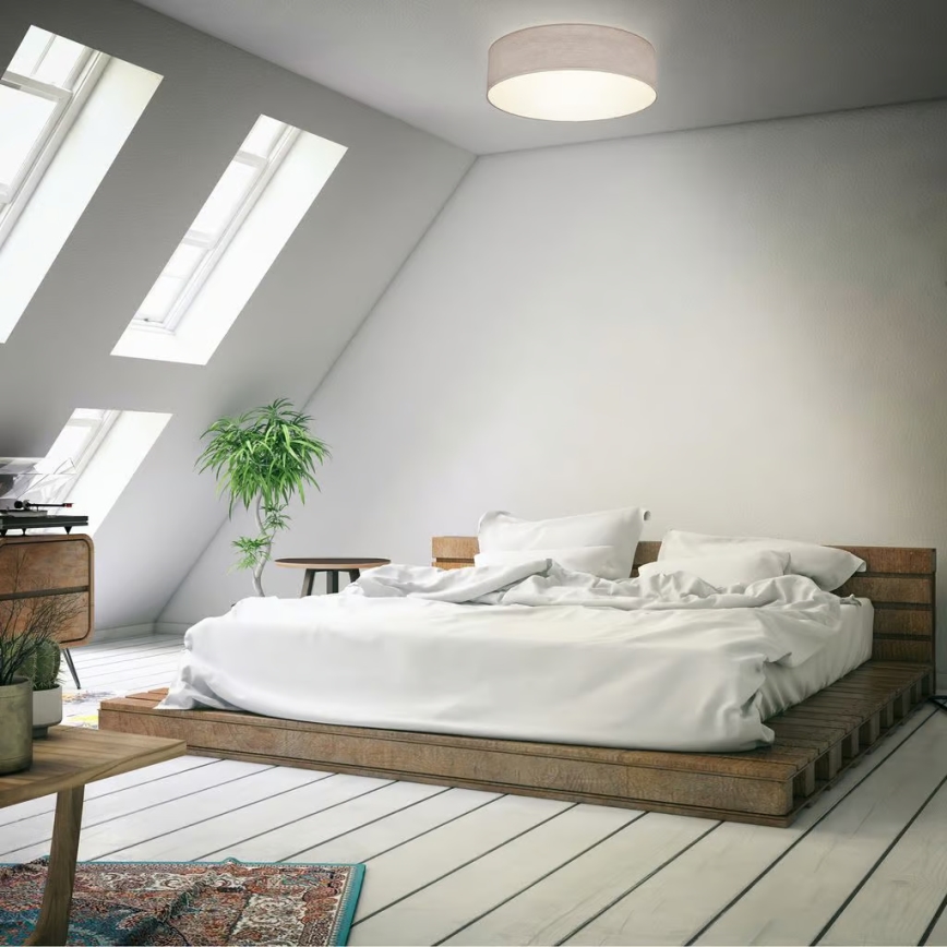 Plafonnier 2x E27/40W/230V, Ø 38 cm, beige