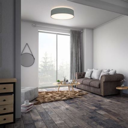 Plafonnier 2xE27/40W/230V, diam. 38 cm, gris