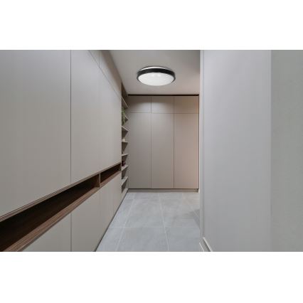 Plafonnier 2xE27/40W/230V Ø 29,5 cm noir