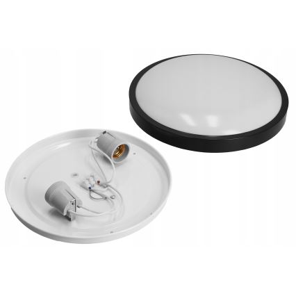 Plafonnier 2xE27/40W/230V Ø 29,5 cm noir