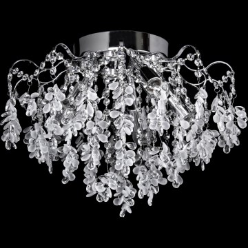 Plafonnier 4xE27/60W/230V + 4xLED/3W d. 40 cm chrome brillant