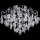 Plafonnier 4xE27/60W/230V + 4xLED/3W d. 40 cm chrome brillant