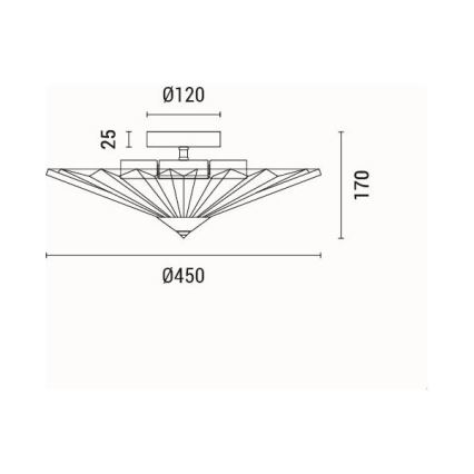 Plafonnier 5xE14/15W/230V gris