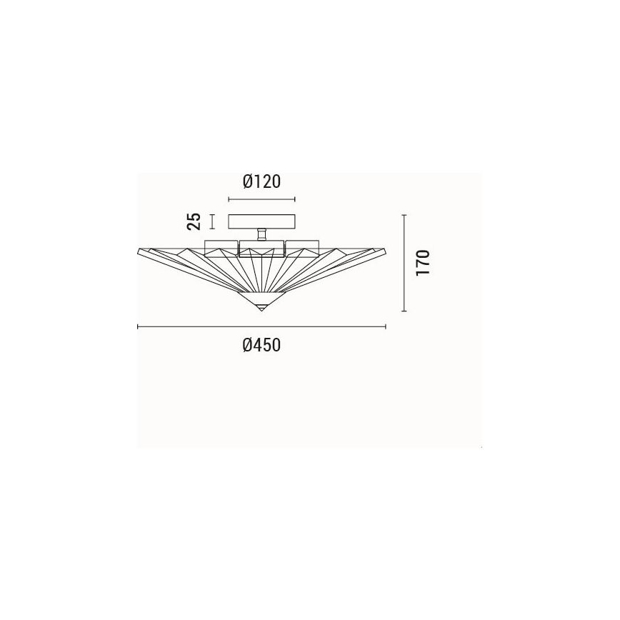 Plafonnier 5xE14/15W/230V gris