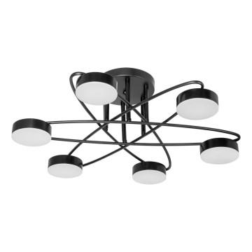 Plafonnier 6xLED/7W/230V 3000-6000K d. 60 cm noir